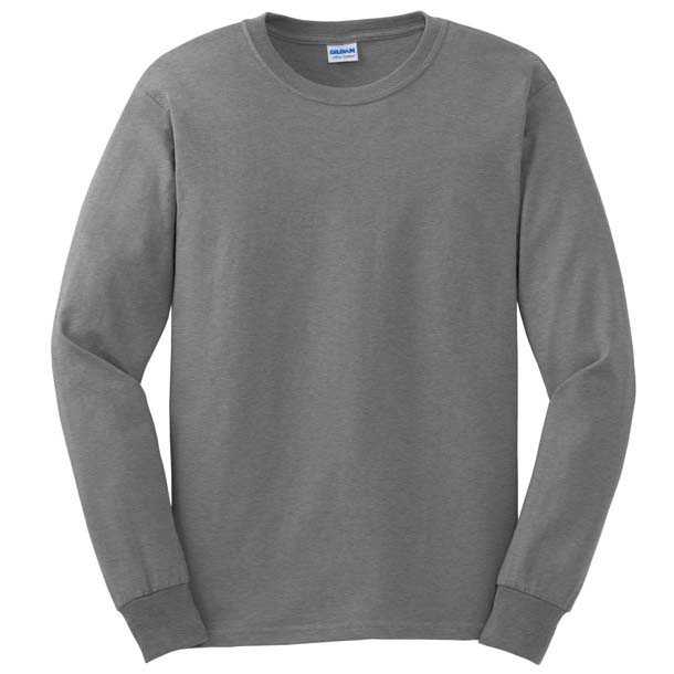 Gildan 2400 Adult Long Sleeve T-shirt Size Chart inches/cm Digital